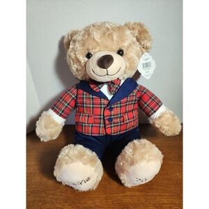 2020 Belkie Bear 17" Teddy Bear Plush Belk "Modern Southern Home" Red Plaid Suit
